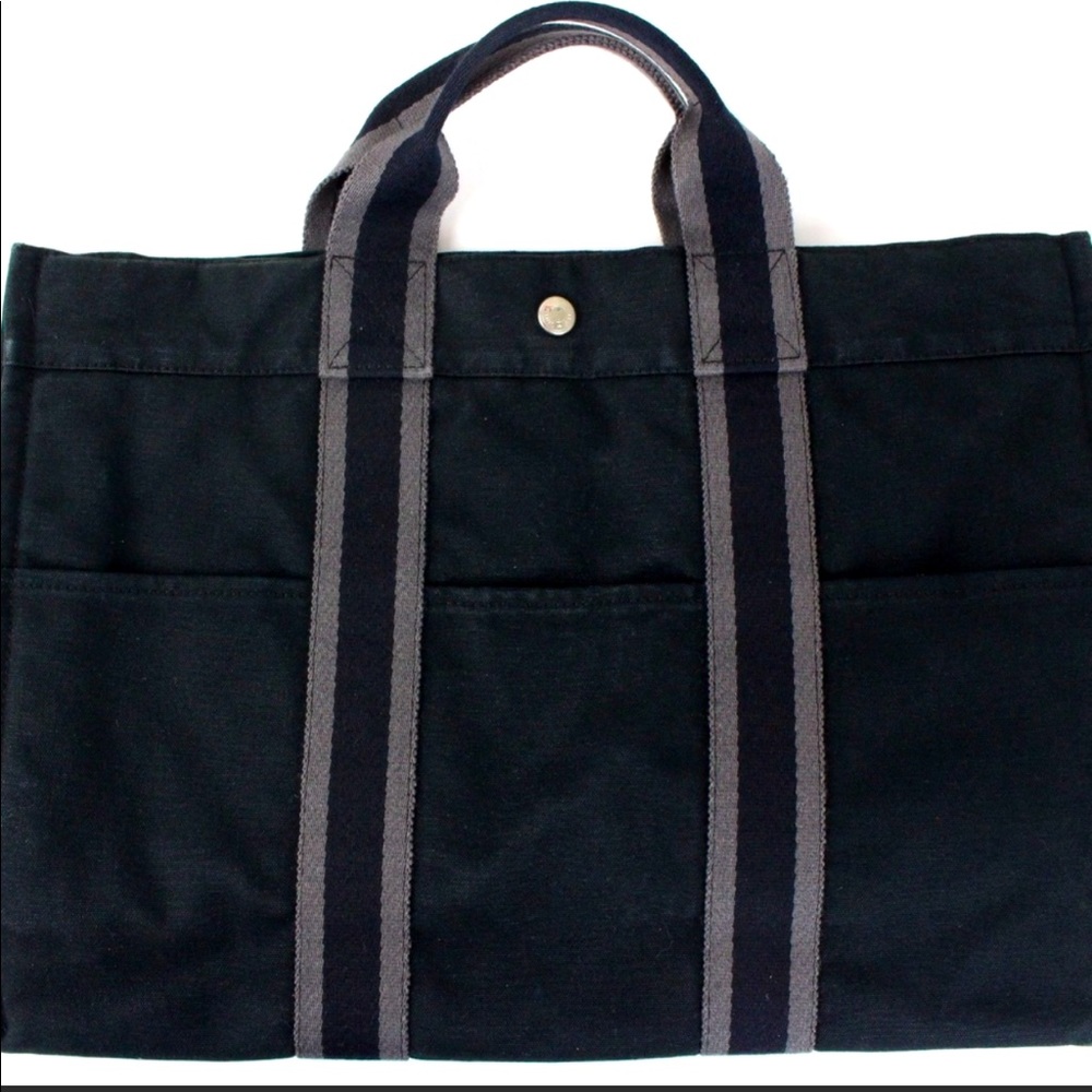 Hermès Black & Gray Tote